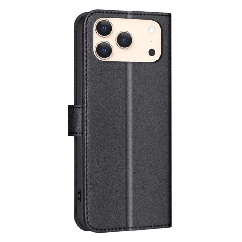Læder Cover iPhone 17 Pro Max Telefon Etui Quiltet Binfen-farve