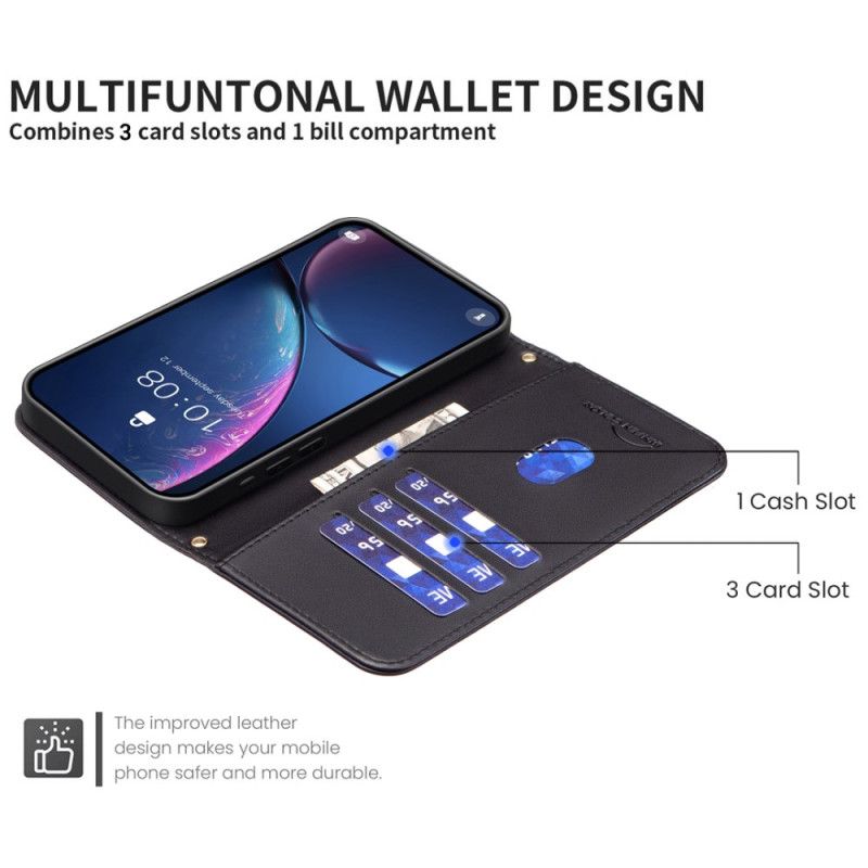 Læder Cover iPhone 17 Pro Max Telefon Etui Quiltet Binfen-farve