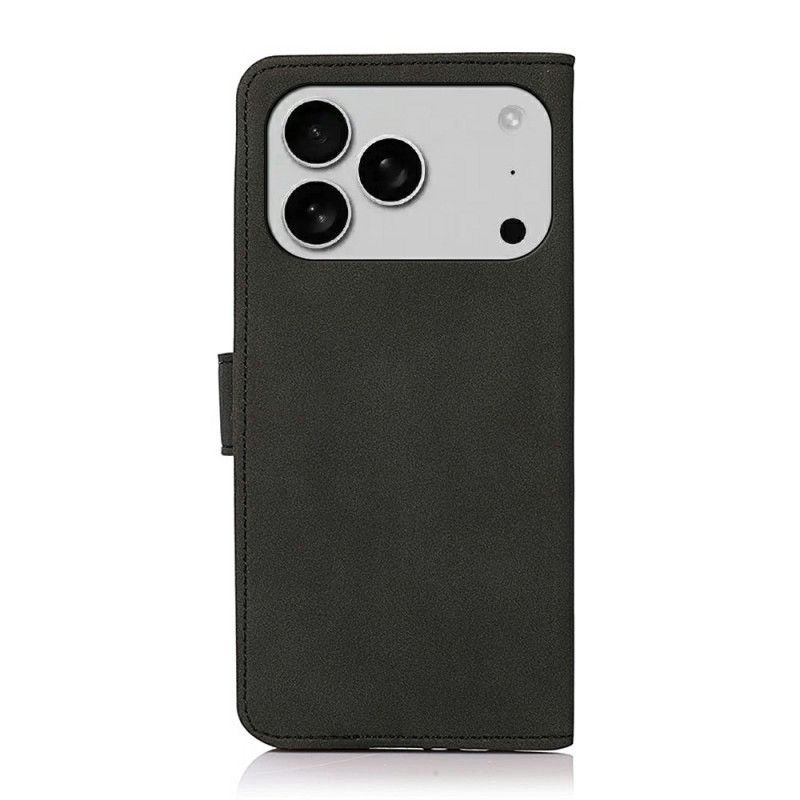Læder Cover iPhone 17 Pro Max Telefon Etui Tekstureret Khazneh