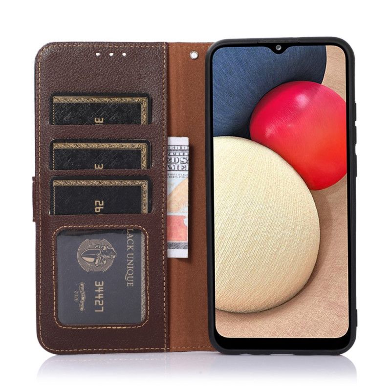 Flip Cover Realme 8i Litchi Style Rfid Khazneh