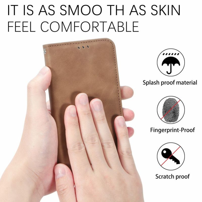Flip Cover Til Realme 8i Skin-touch Design