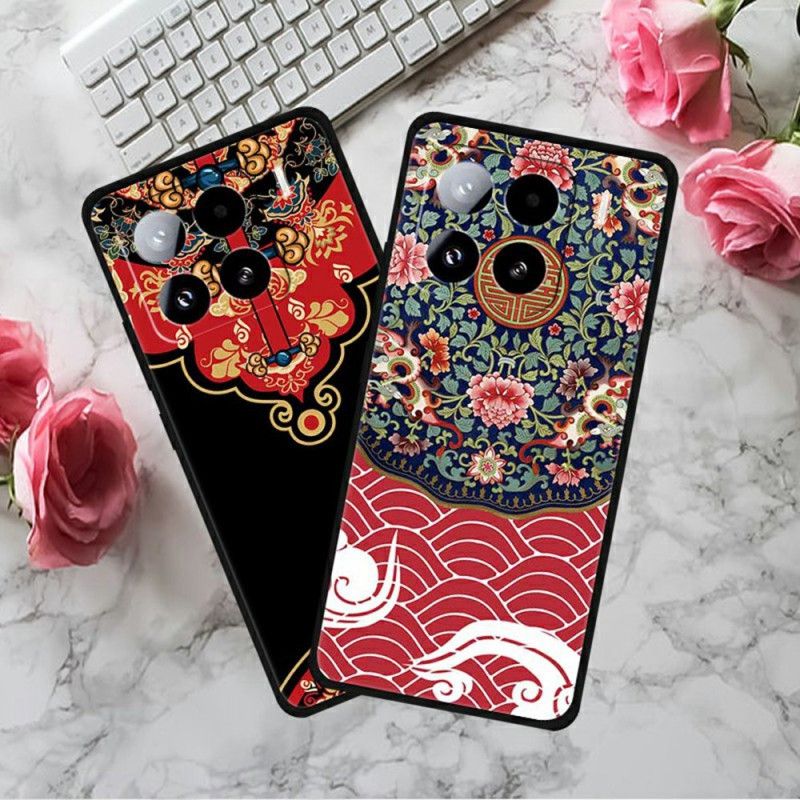 Cover Xiaomi 15 Pro Kvinde Og Ferskenblomster