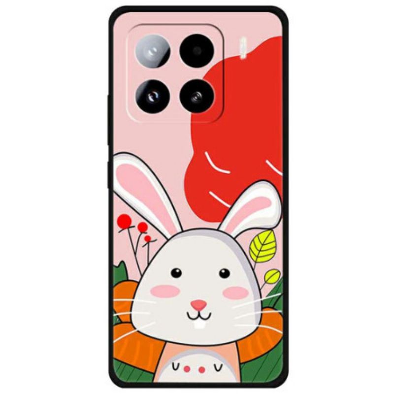 Cover Xiaomi 15 Pro Telefon Etui Lille Hvid Kanin