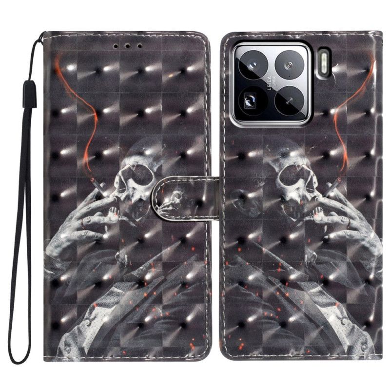 Flip Cover Til Xiaomi 15 Pro 3d-rygende Skelet