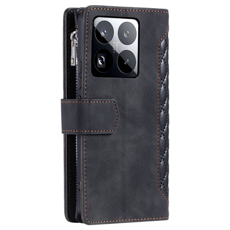 Flip Cover Til Xiaomi 15 Pro Multifunktionel Quiltet Pung