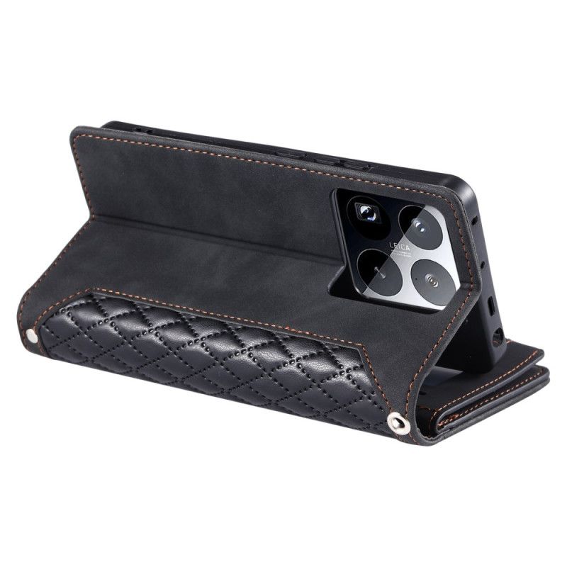 Flip Cover Til Xiaomi 15 Pro Multifunktionel Quiltet Pung