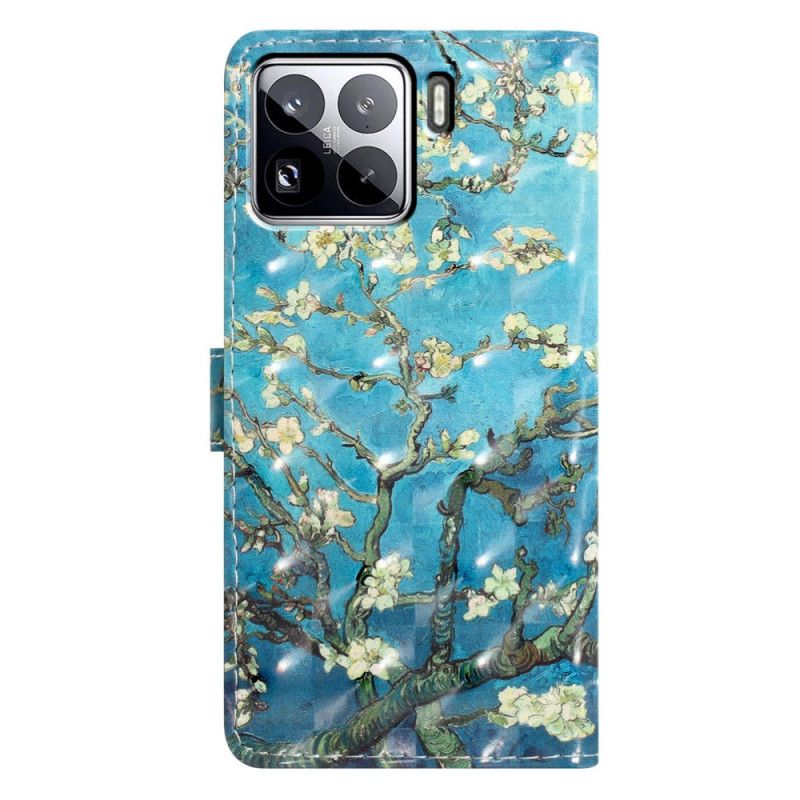 Flip Cover Xiaomi 15 Pro 3d-blomstrende Grene