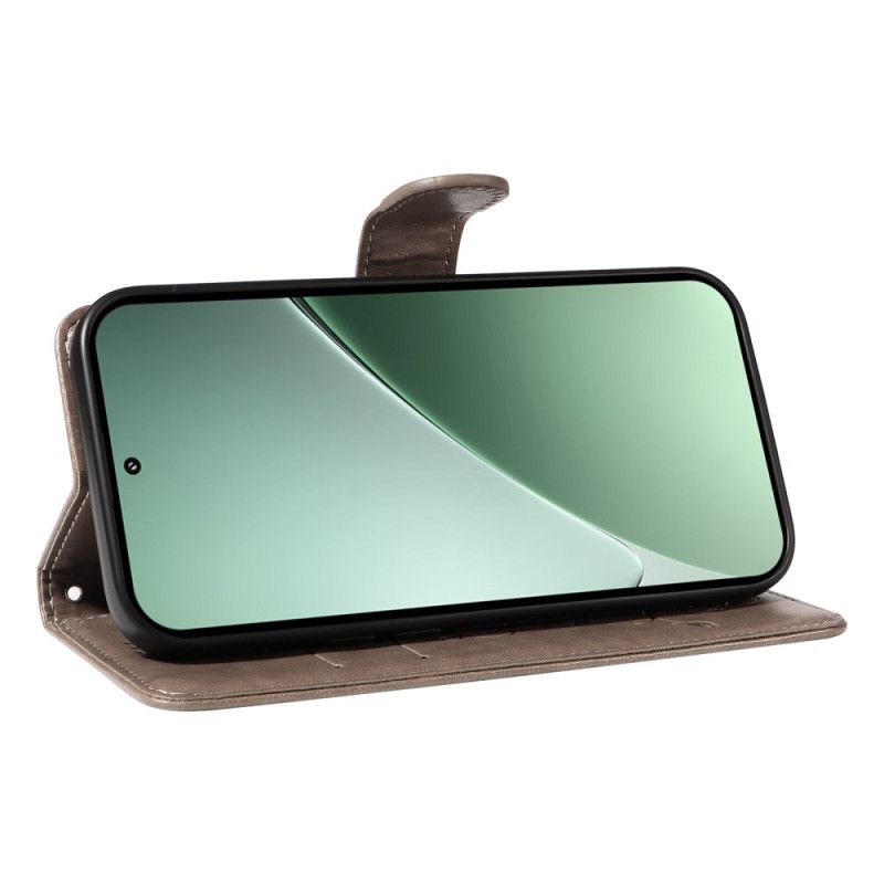 Flip Cover Xiaomi 15 Pro Blomster- Og Sommerfuglemønster