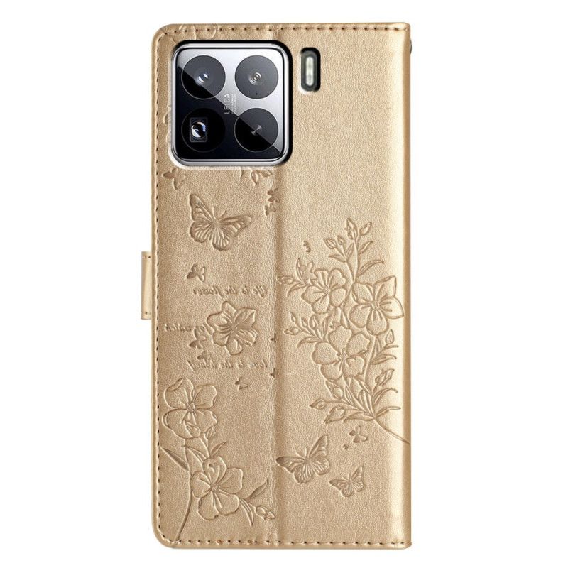 Flip Cover Xiaomi 15 Pro Blomstersommerfugl