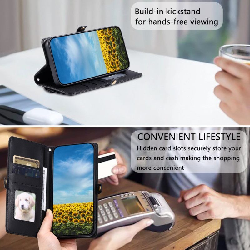 Flip Cover Xiaomi 15 Pro Clutch-stil Med Rem Og Skulderrem