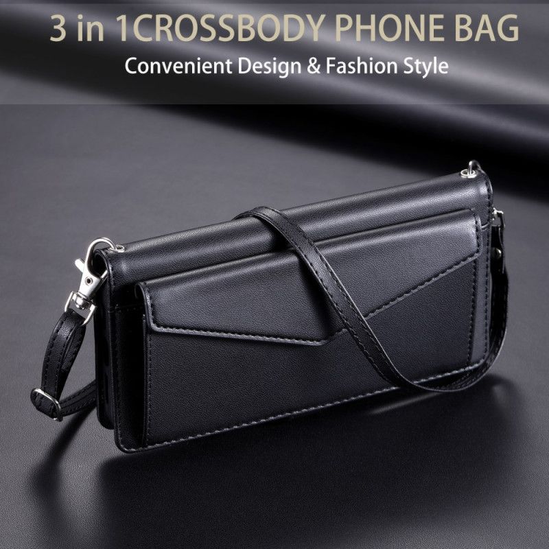 Flip Cover Xiaomi 15 Pro Clutch-stil Med Rem Og Skulderrem