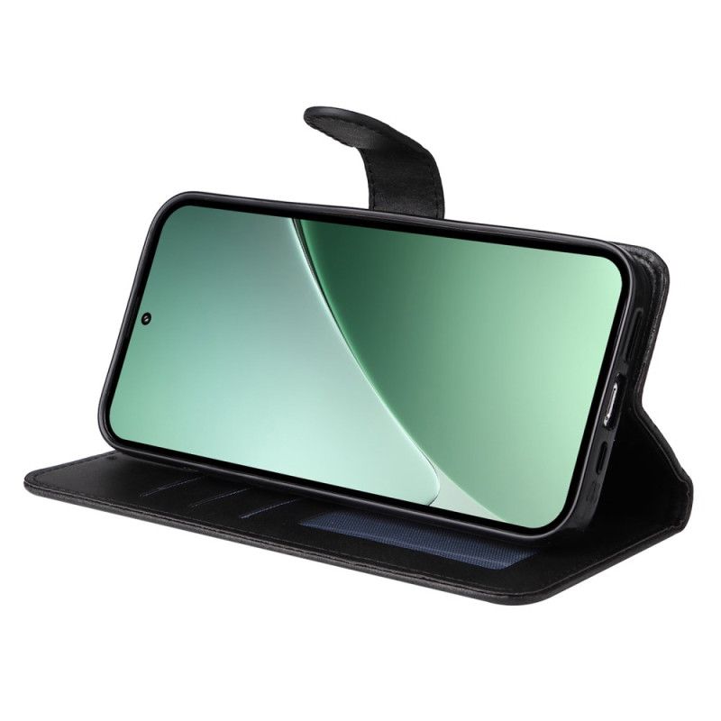 Flip Cover Xiaomi 15 Pro Ensfarvet Lædereffekt Med Rem