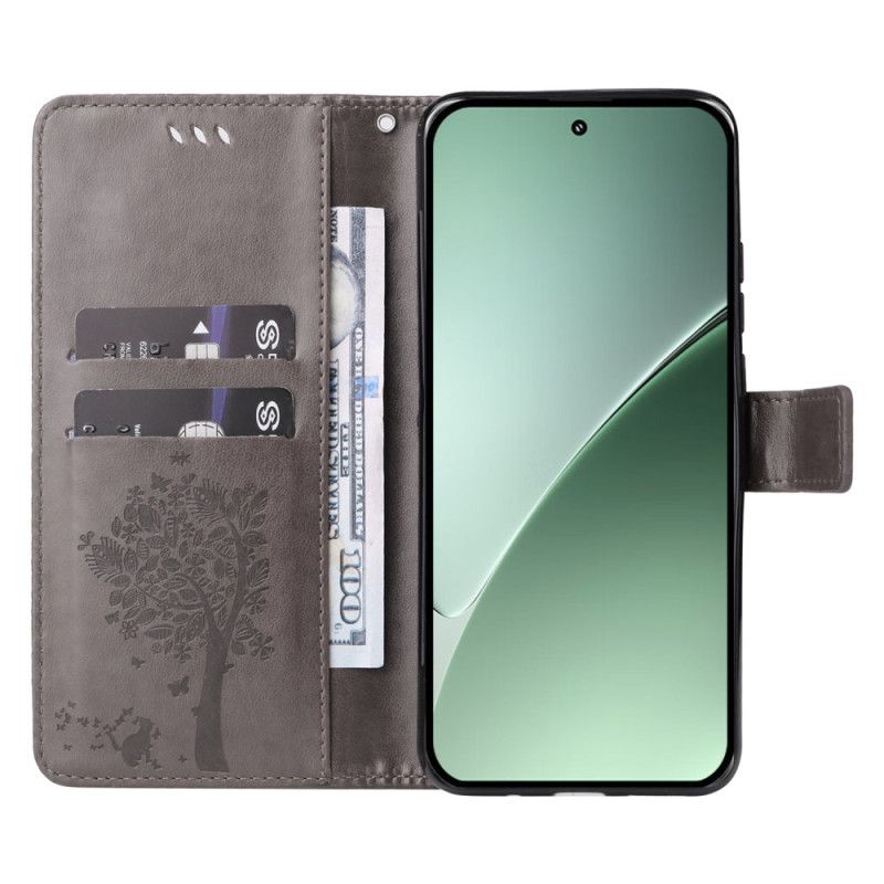 Flip Cover Xiaomi 15 Pro Kat Og Træ