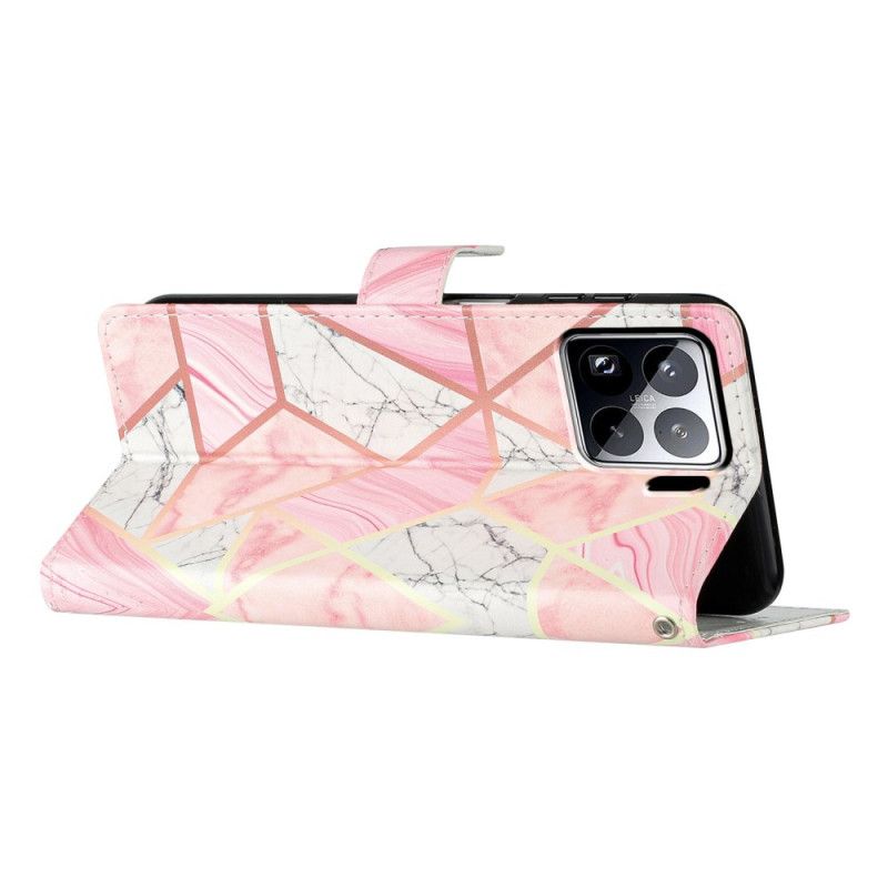Flip Cover Xiaomi 15 Pro Lyserød Marmor