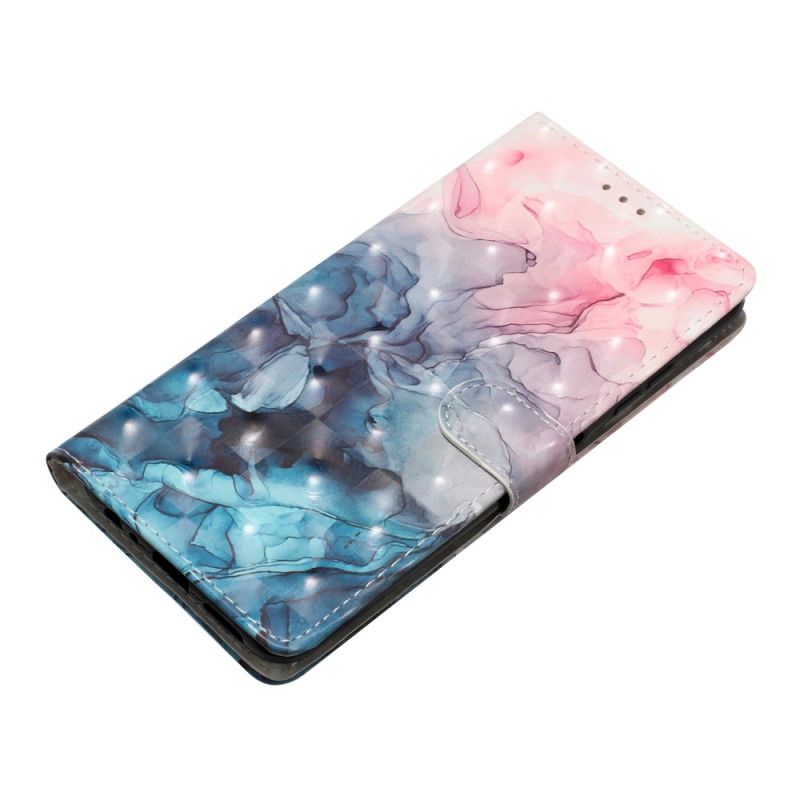 Flip Cover Xiaomi 15 Pro Lyserød Og Blå Marmor 3d