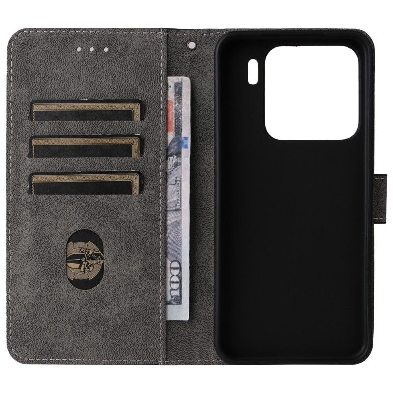 Flip Cover Xiaomi 15 Pro Rfid-beskyttelse Ruskindseffekt