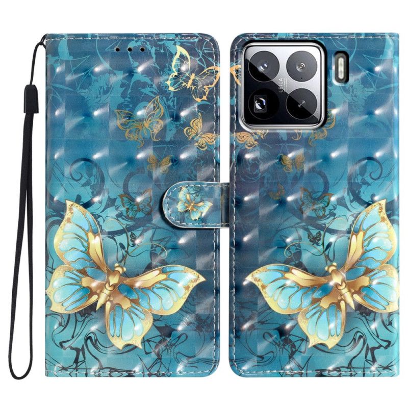 Flip Cover Xiaomi 15 Pro Sommerfugle 3d