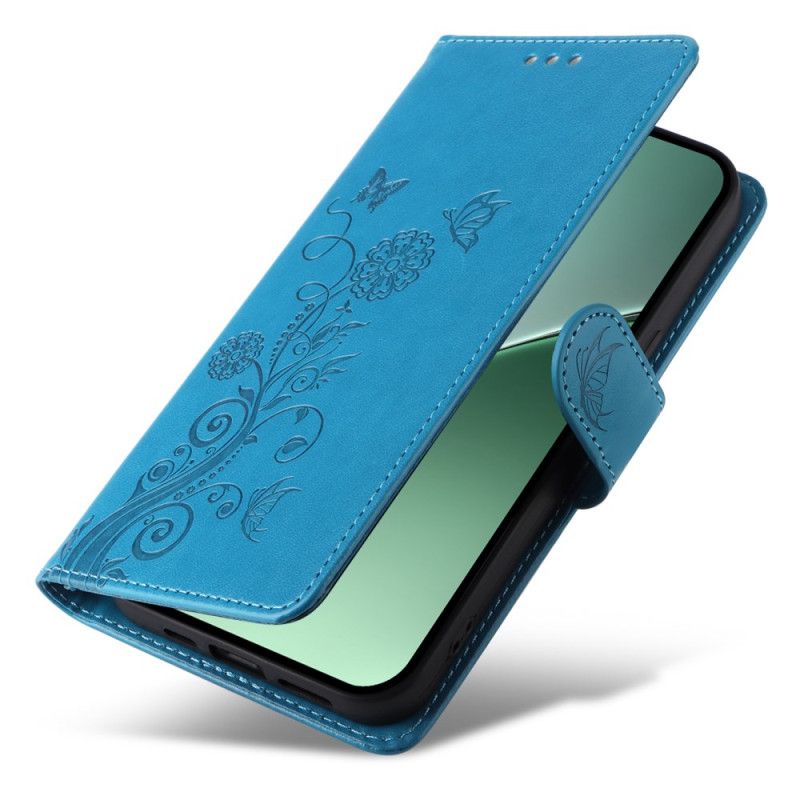 Flip Cover Xiaomi 15 Pro Sommerfugle Og Blomster