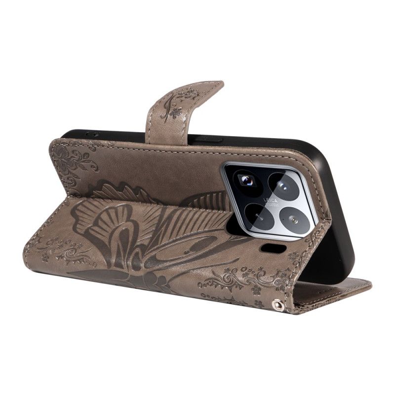 Flip Cover Xiaomi 15 Pro Sommerfugledesign