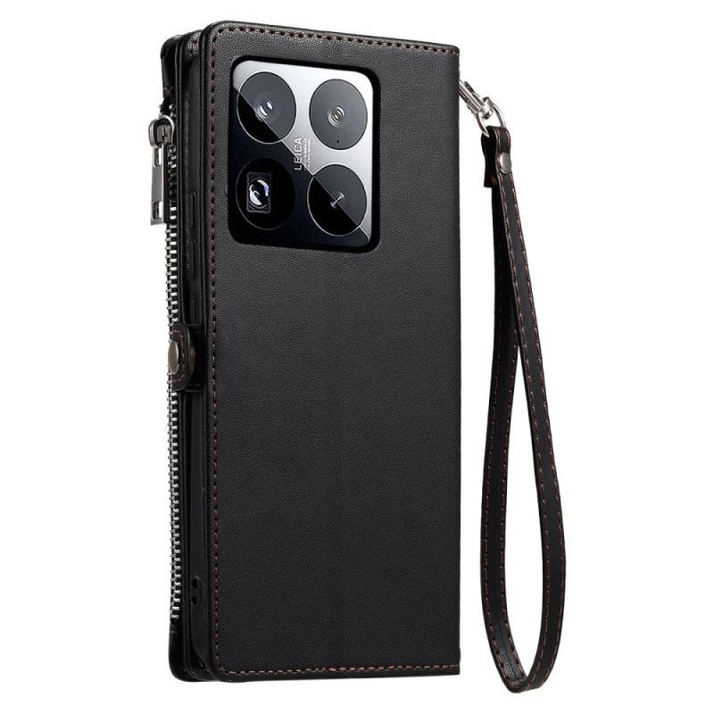 Læder Cover Xiaomi 15 Pro Premium-rem Og Skulderrem