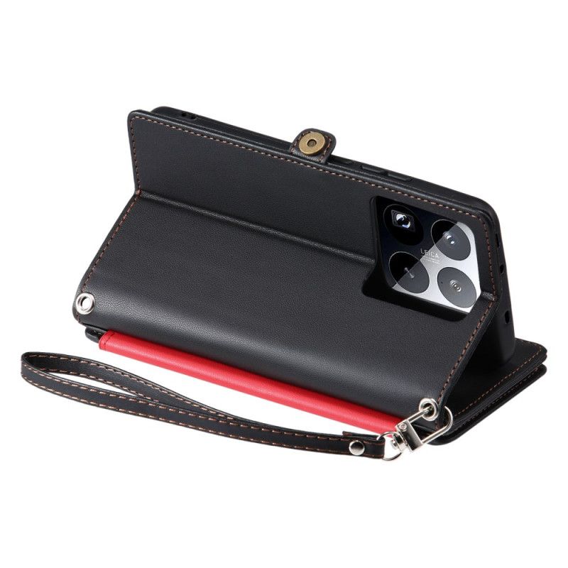 Læder Cover Xiaomi 15 Pro Premium-rem Og Skulderrem