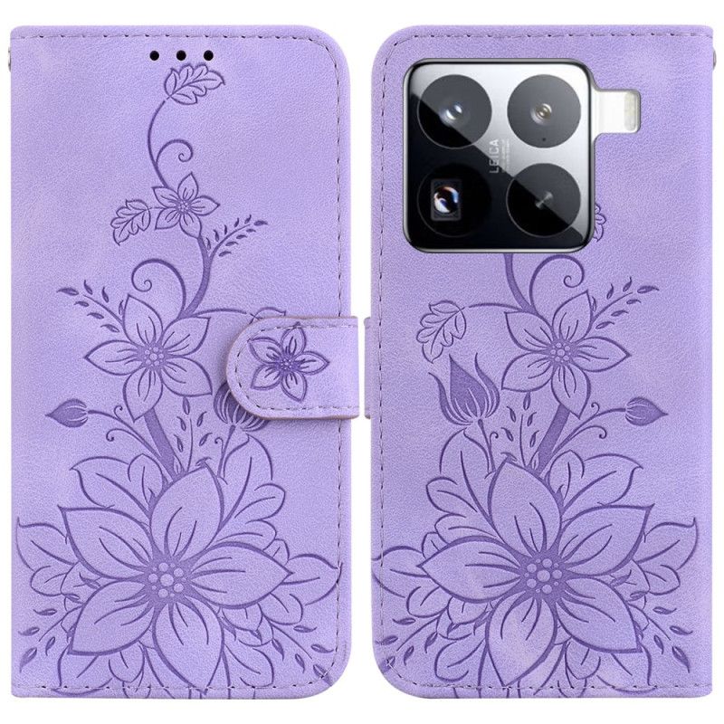 Læder Cover Xiaomi 15 Pro Telefon Etui Fleur-de-lis