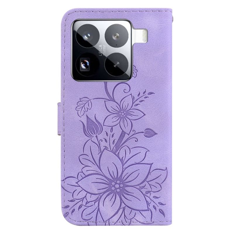 Læder Cover Xiaomi 15 Pro Telefon Etui Fleur-de-lis
