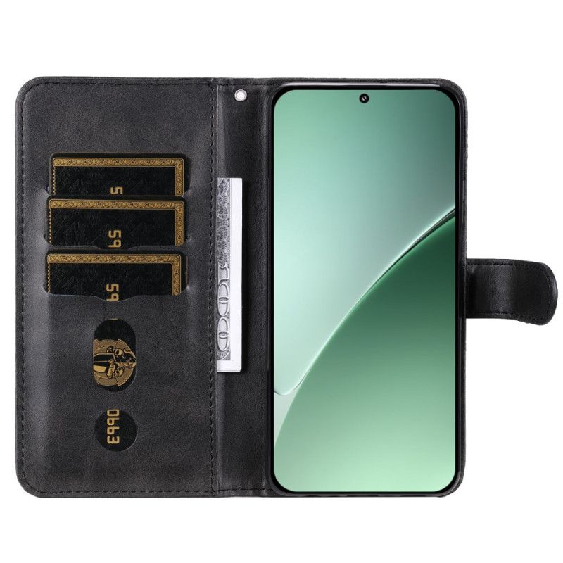 Læder Cover Xiaomi 15 Pro Telefon Etui Pung Med Lynlås