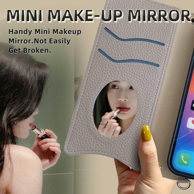 Læder Cover Xiaomi 15 Pro Telefon Etui Pung Og Kæde