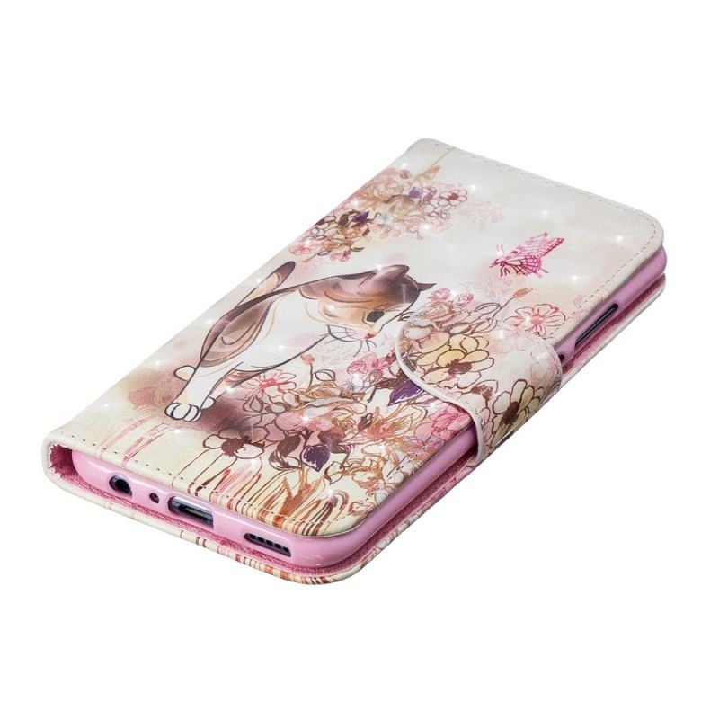 Flip Cover Huawei P Smart 2019 Kat Og Natur