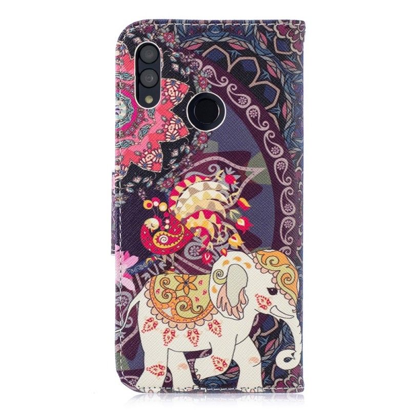 Flip Cover Læder Huawei P Smart 2019 Etnisk Elefantmandala Original
