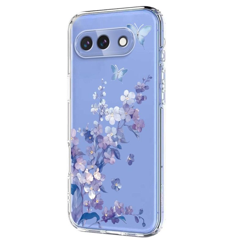 Cover Google Pixel 10a Sommerfugle- Og Blomstermønster