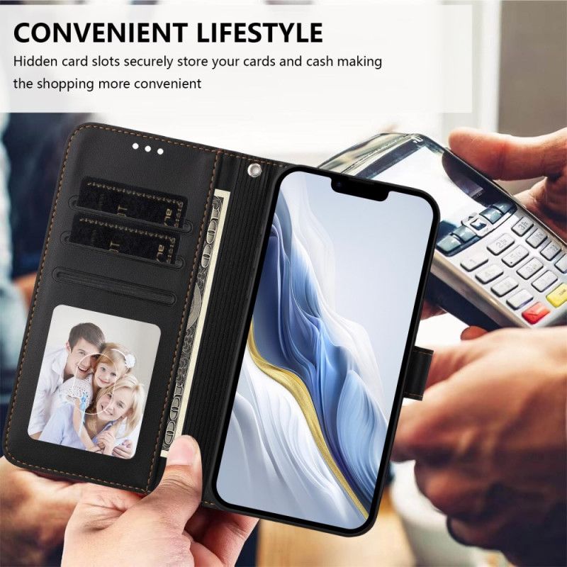 Flip Cover Google Pixel 10a Ensfarvet Kunstlæder Med Rem