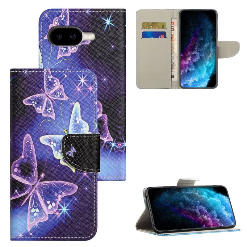 Flip Cover Google Pixel 10a Glitrende Sommerfugle