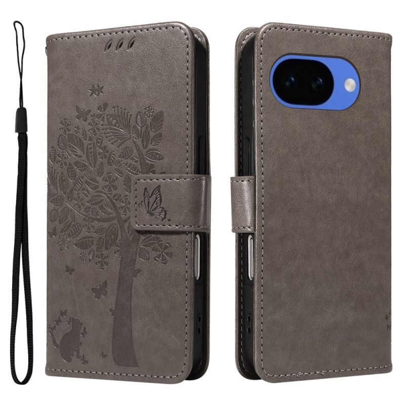 Flip Cover Google Pixel 10a Kat Og Træ