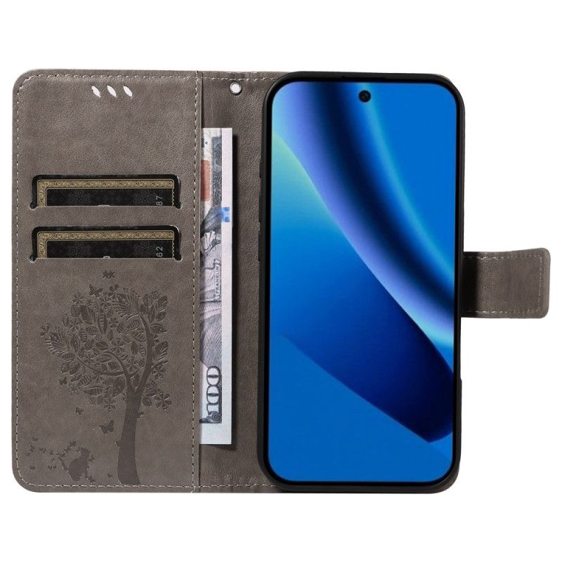 Flip Cover Google Pixel 10a Kat Og Træ