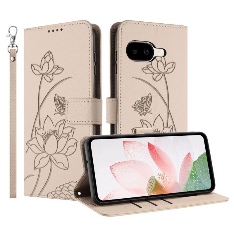 Flip Cover Til Google Pixel 10a Lotusmønsterrem