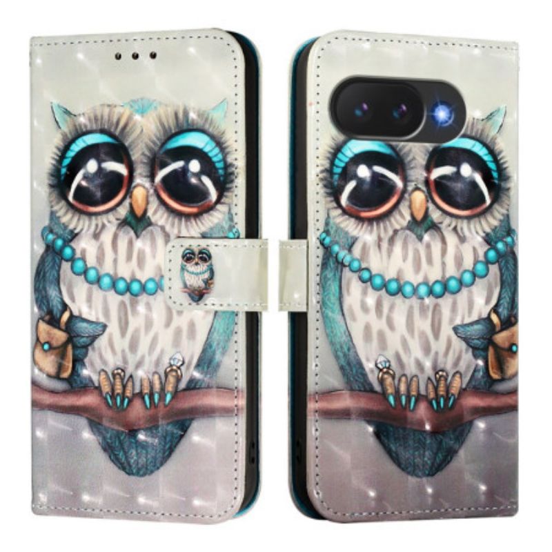 Læder Cover Google Pixel 10a Grå Ugle