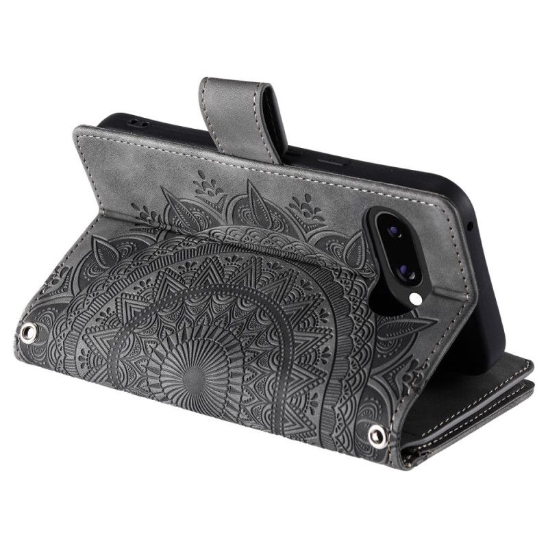 Læder Cover Google Pixel 10a Mandala-pung Med Ruskindseffekt