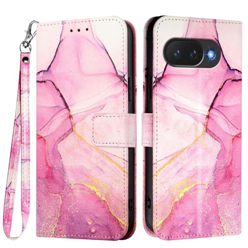Læder Cover Google Pixel 10a Marmormønster Med Rem