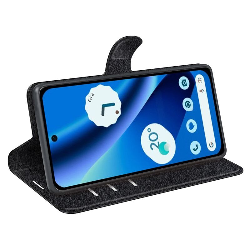 Læder Cover Google Pixel 10a Telefon Etui Klassisk Litchi-kunstlæder