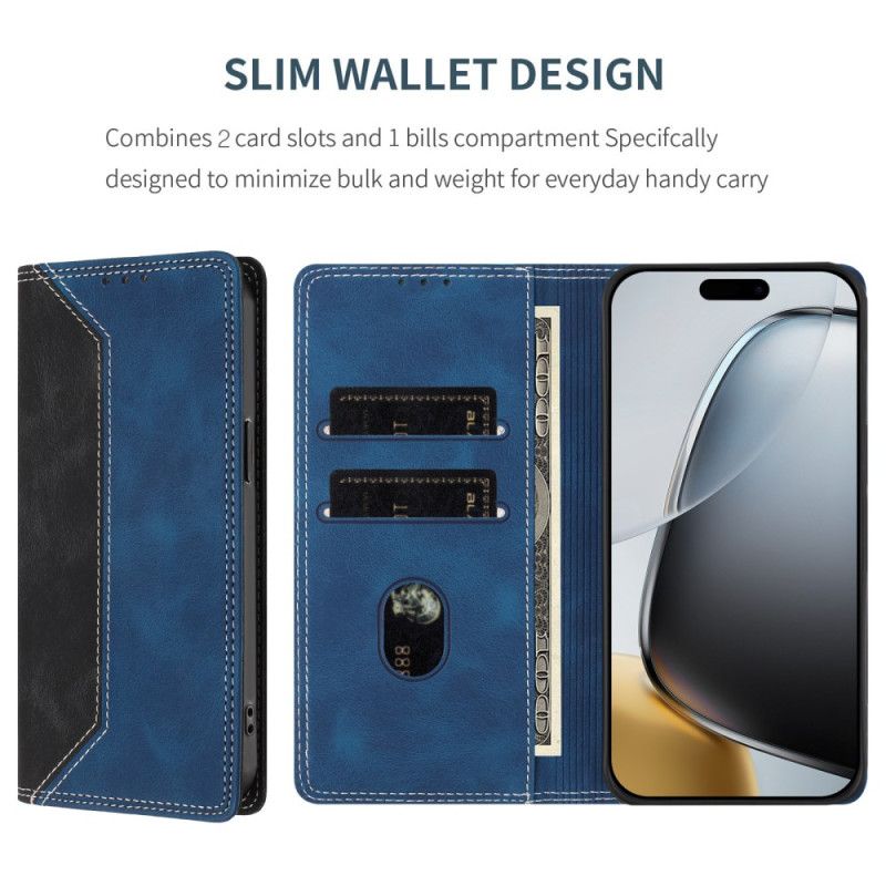 Læder Cover Google Pixel 10a Telefon Etui Tofarvet Rfid-blokering