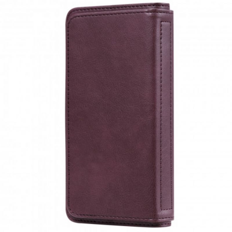 Læder Cover Realme 8 5g Telefon Etui Multi-funktion 10 Kortholder