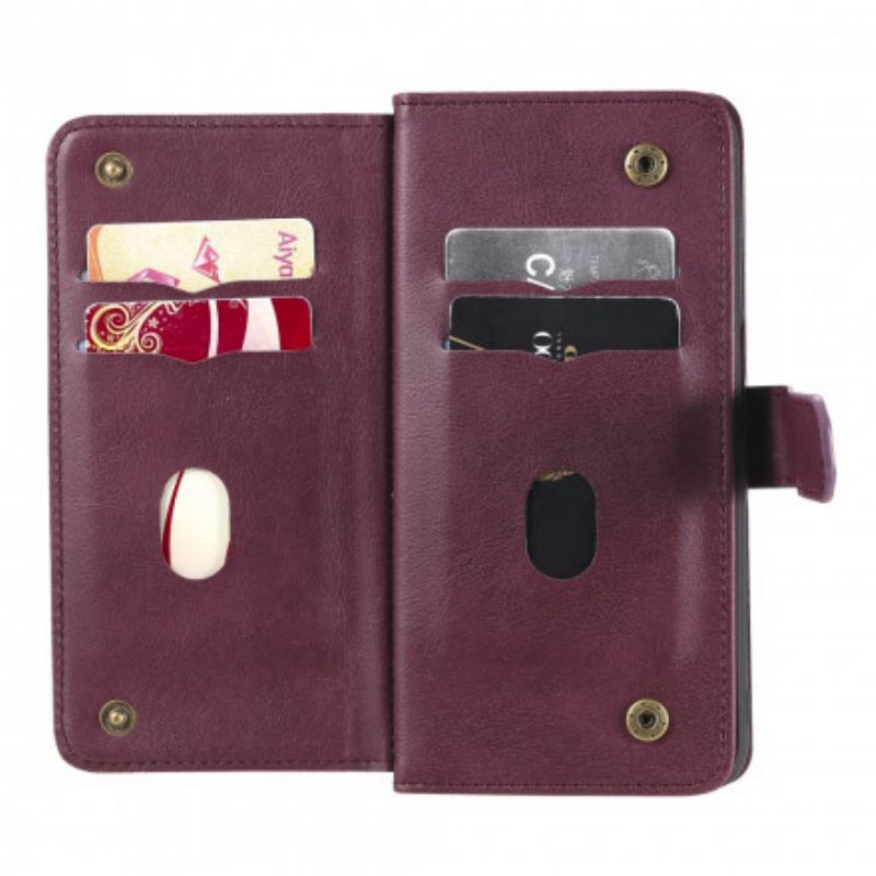 Læder Cover Realme 8 5g Telefon Etui Multi-funktion 10 Kortholder
