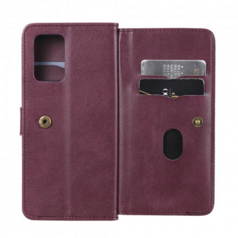 Læder Cover Realme 8 5g Telefon Etui Multi-funktion 10 Kortholder