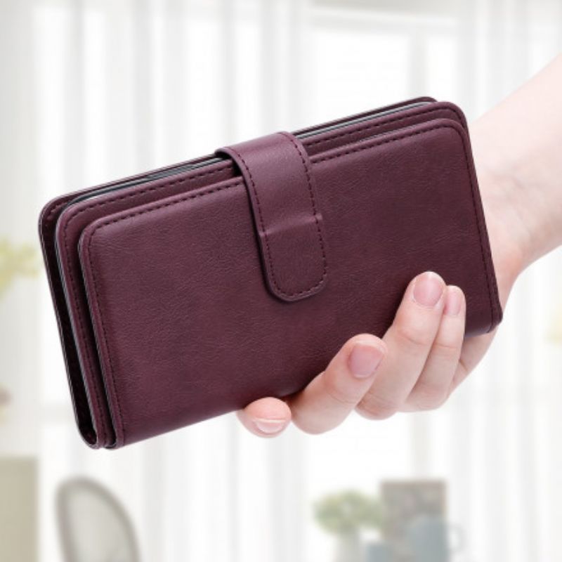 Læder Cover Realme 8 5g Telefon Etui Multi-funktion 10 Kortholder