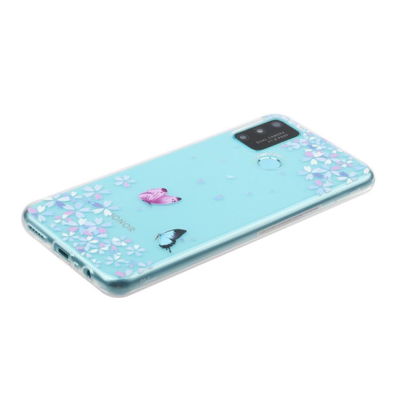 Cover Honor 9A Gennemsigtige Sommerfugle Og Blomster