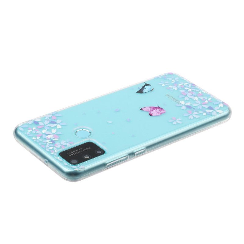 Cover Honor 9A Gennemsigtige Sommerfugle Og Blomster