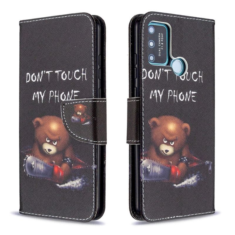 Flip Cover Læder Honor 9A Farlig Bjørn