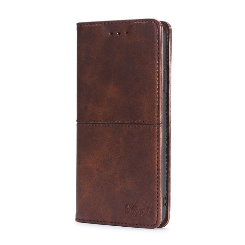 Læder Cover Xiaomi Redmi 9C Sort Mobilcover Couture Læder Stil